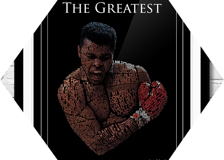 The Greatest Muhammad Ali Quote Portrait Print Greg Schoenbaechler