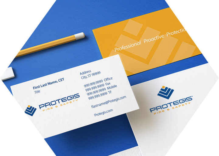 Protegis Fire and Safety Business Cards Greg Schoenbaechler